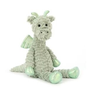 Jellycat London Dainty Dragon Plush Iridescent  Green Small